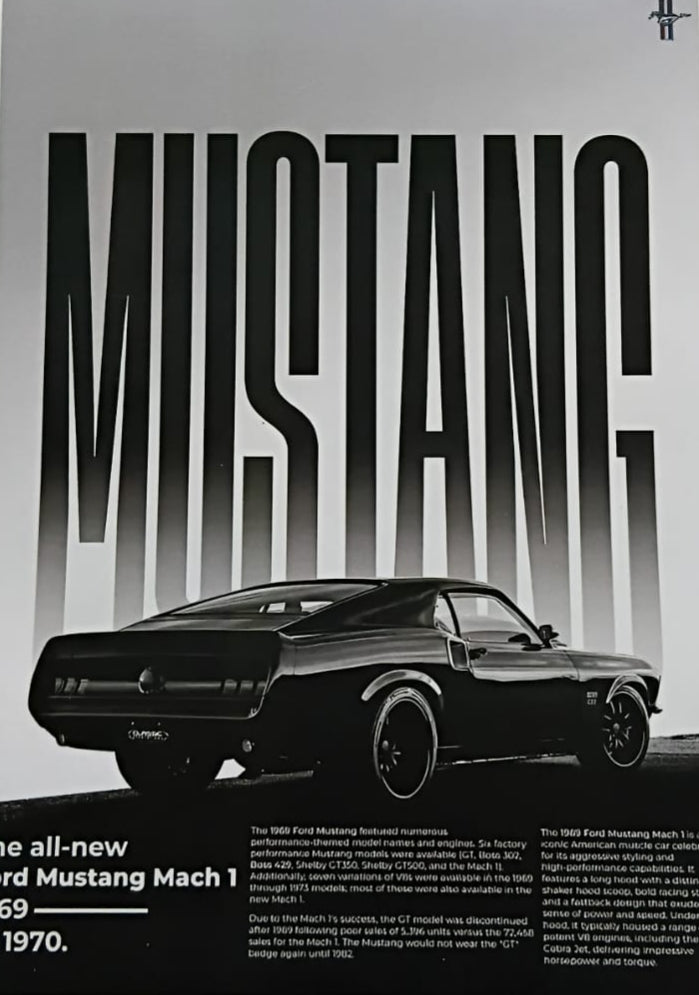MUSTANG Car Poster